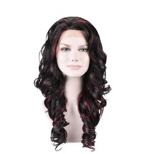 Long Curly Synthetic No Lace Wigs Heat Resistant Baby Hair Natural Black Women