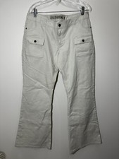 Vintage Y2K 90s Khaki Flare Pants By MUDD Jeans Mudd Juniors 17