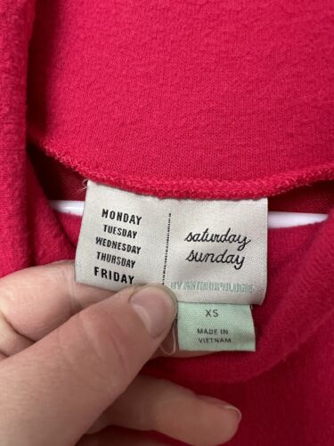 anthropologie saturday sunday cowl neck hot pink dress size xs - Picture 4 of 5