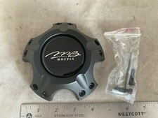 Mb Motoring Vortex Wheels Flat Black Wheel Rim Hub 5 Lug Cover Center Cap Bc-823