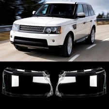 Pair Headlight Head Lamp Lens Cover For Land Rover Range Rover Sport 2010-2013