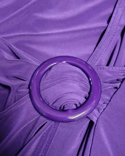 Rachel Rachel Blouse Size Petite M Purple Taylor Ring - Picture 3 of 8