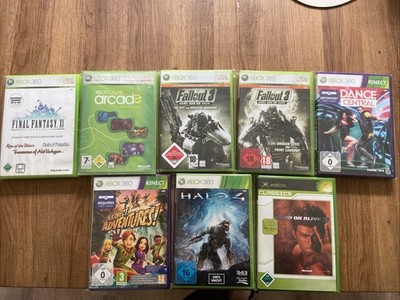 Xbox 360 Spiele Konvolut Sammlung Halo 4 Fallout Kinect Adventures