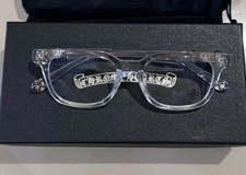 Luxury Clear Chrome Hearts Glasses Blue Frame Brand New Unisex