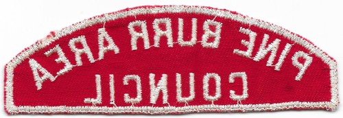Pine Burr Area Council Type 1 RWS Red and White Strip Boy Scouts of America BSA - Picture 2 of 2