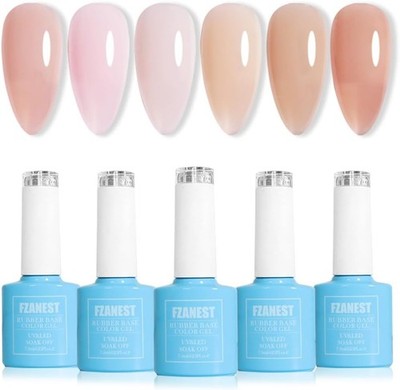 Hema-Rubber Base Builder l Set, 6 Colors Nude Pink l
