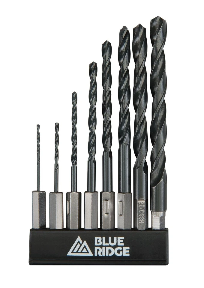 Blue Ridge 8pc Hex Shank Drill Bit Set (BR9204U)