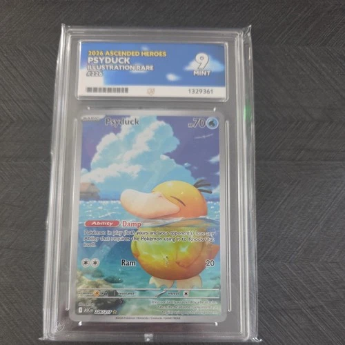 Pokémon TCG Psyduck 226/217 Illustration Rare Graded Ace 9 Mint