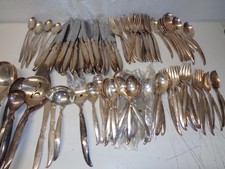 Vintage 1847 Rogers FLAIR International Silver plate Flatware Set 126 Pieces
