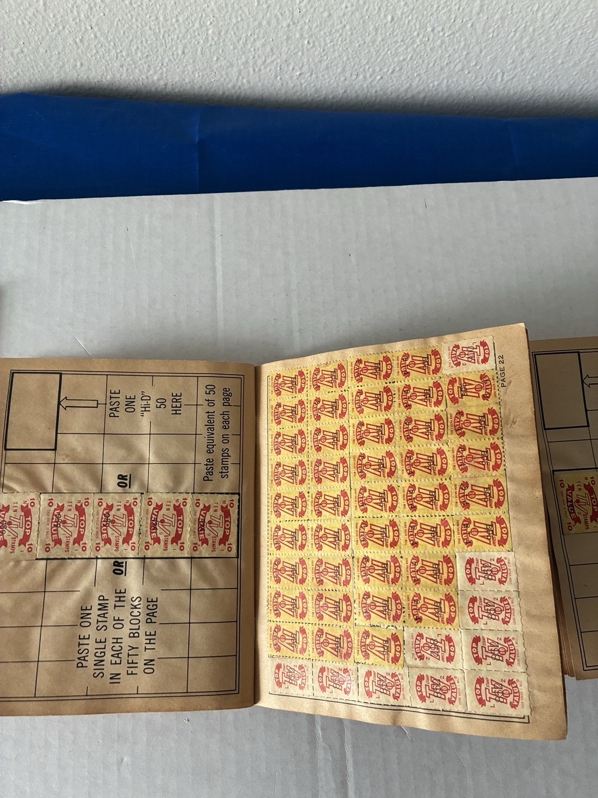 2 VINTAGE 1959 TOP VALUE DAYTON OHIO STAMP BOOK LOT Elephant Logo Used #82