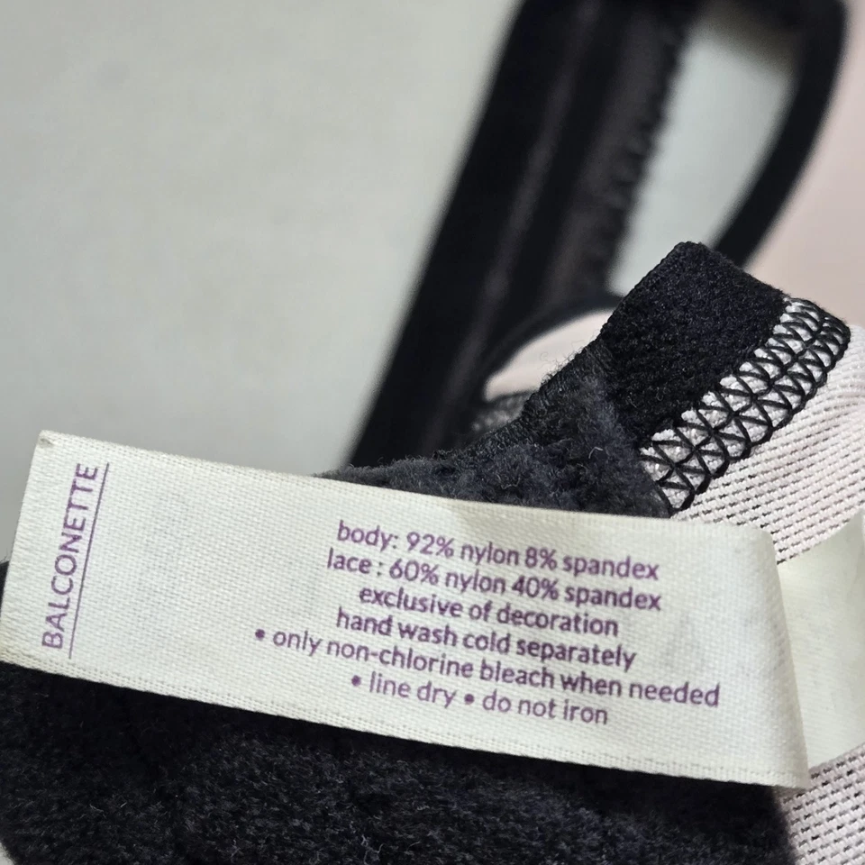 Cacique Women Bra 38DDD Pink Striped Balconette Pin Up Underwired Lace - Image 3 of 4