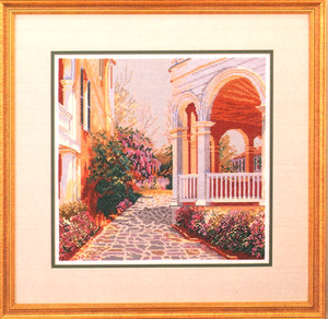 Barbara & Cheryl SOUTH BATTERY VIEW Cross Stitch Leaflet OOP gazebo / scenery