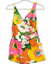 Vintage 1960 s Bright Floral Swimsuit One Pie...