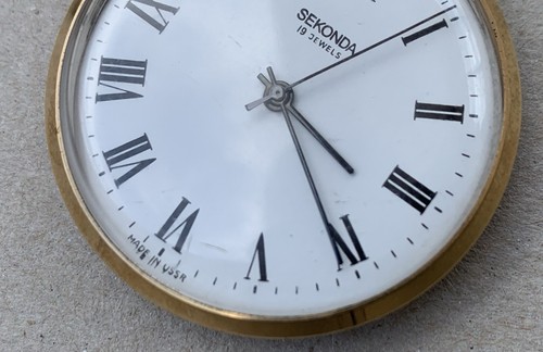 Taschenuhr SEKONDA 19 Jewels Gold Auflage AU 10 - Imagen 3 de 8