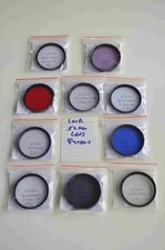 Lot A of 10 52mm lens filters for Nikon, Canon, Sony, Minolta, etc.