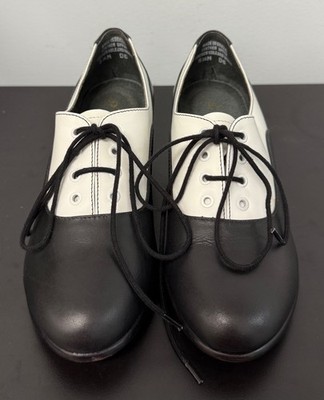 Capezio 1.25'' Heel KIRSEN Black/White Leather Tap, Jazz Dance Shoe 5.5M