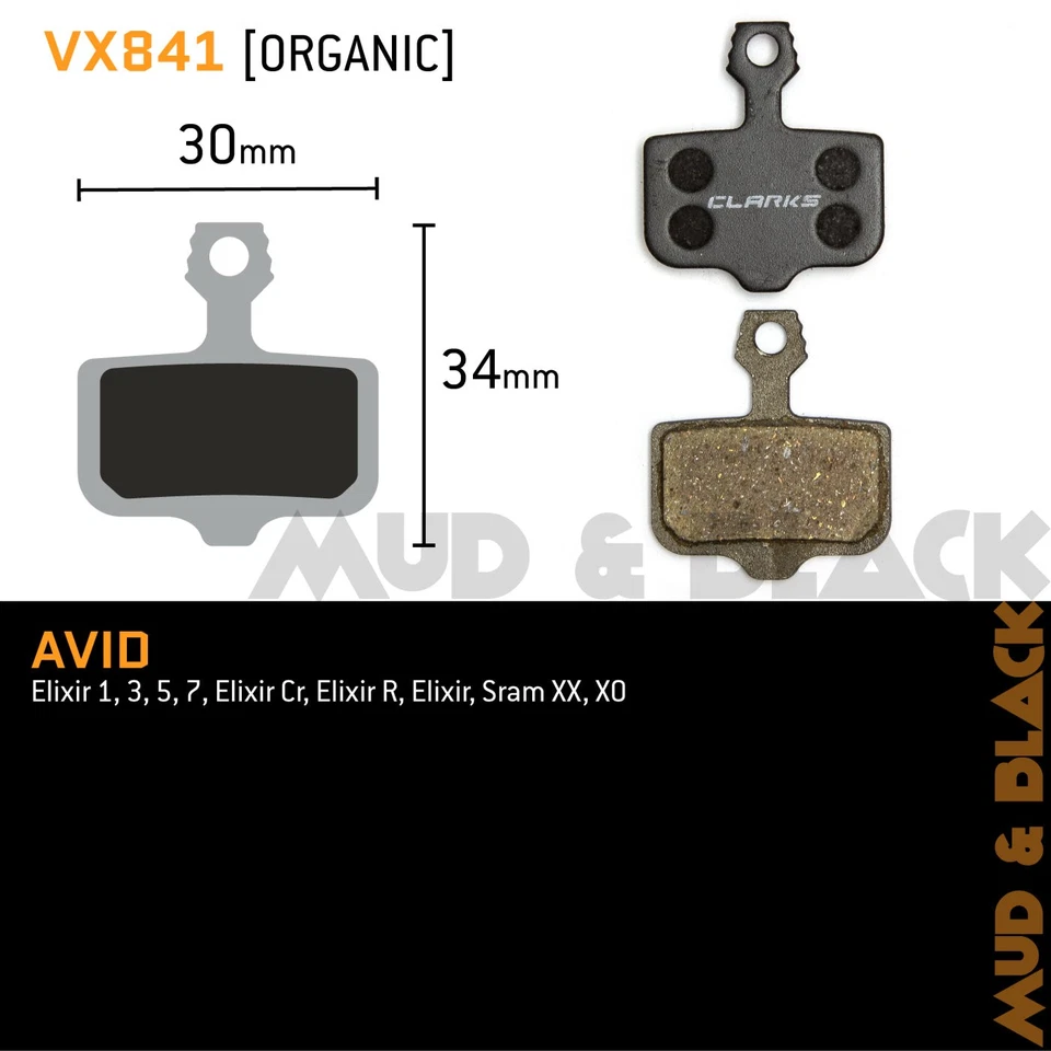 Disc Pads for SRAM Rival, XX, Red, Force, Avid Elixir, Clarks VX841 Organic X2 - Image 3 of 4
