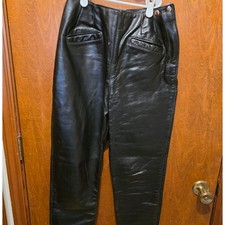 Vintage Brooks Leather Sportswear Black Pants