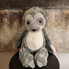 Toy Factory Plush Paradise Medium Gray Sloth Stuffed Animal Glitter Feet 14-2