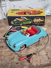 Vintage 55' Distler Electro Matic Porsche 356 Cabriolet Tin Toy Car Box Germany