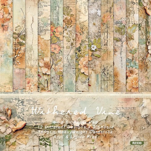 24 Sheets Scrapbook Paper Pads 6X6 Single-Sided Cardstock Paper Decorative Cr