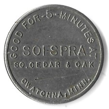 Car Wash Token Sofspra Owatonna, Minnesota Car Wash MN 6400-A
