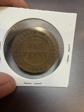 1924 Australia Commonwealth One Penny Coin
