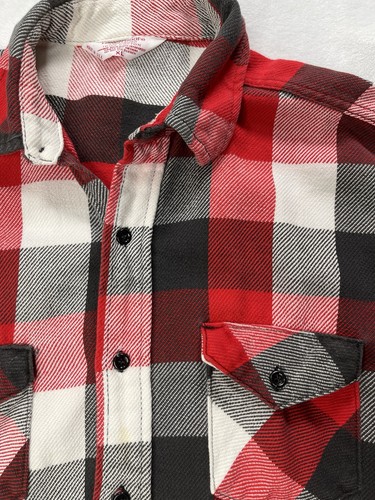 VTG Frostproof Mens XL Sanforized Shirt Cotton Plaid Red Woven USA Made - Picture 4 of 18