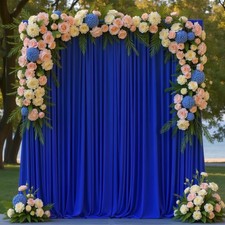 Asee'm Royal Blue Backdrop Curtains Drapes for Party Wedding 5x8FT 2 Panel