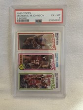 1980 Topps M Cheeks M Johnson R Boone (PSA 6)