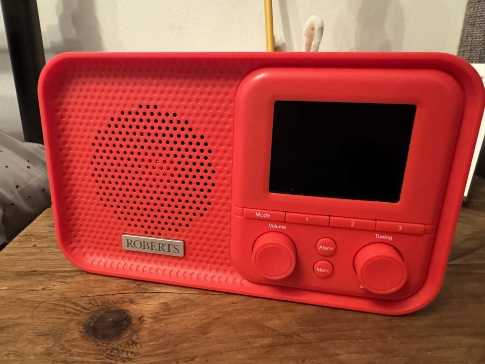Roberts Radio Play M5 DAB/UKW RDS Tragbares Digitalradio Rot und Weiß