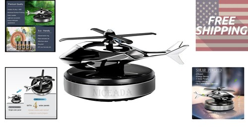 Natural Essential Oils Car Air Freshener in Elegant Helicopter Design - Silver - Foto 2 di 9