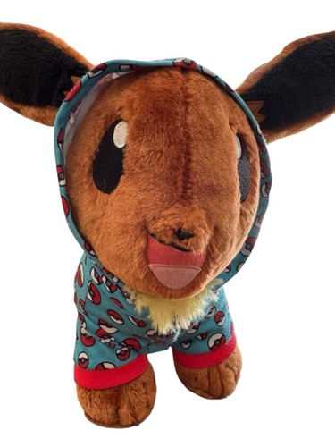 Build A Bear Pokemon EEVEE Plush 16” w/ Pokeball Sleeper Pajamas Outfit 2021 - Picture 2 of 10