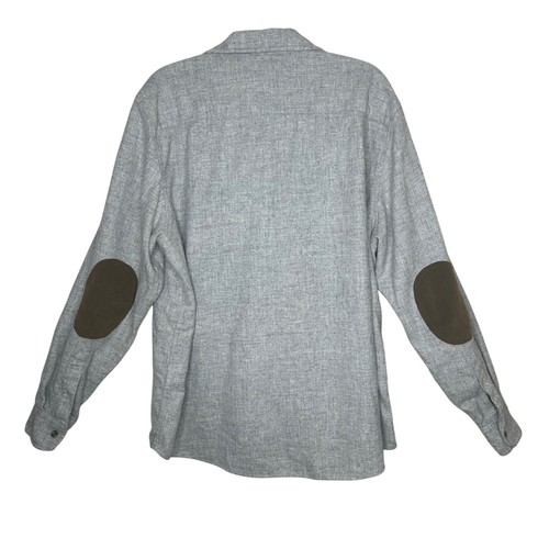 Pendleton Men's Trail XL 100% Wool Button Up Shirt with Suede Elbow Patches - Picture 2 of 6