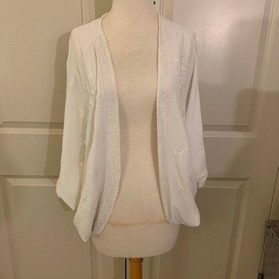 Anthropologie Akemi + Kim White Sequin Bolero