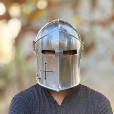 Medieval Crusader Knight Great Helm Armor Helmet Templar LARP Cosplay USA