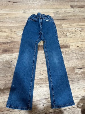 Carter's Girls 12S Blue Flare Pull On Denim Jeans Slim Elastic Waist Stretch