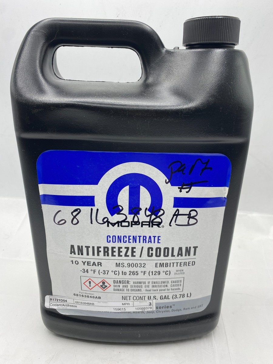 Mopar 68163848AB Engine Coolant / Antifreeze-U.S GAL (3.78 L) | eBay
