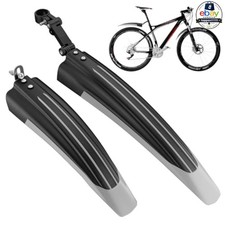 Bicycle Fender Set 20-26 Inch Wheels Grey Front Rear Quick Release Adjustable