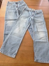 Lot Of Levi's 569 Loose Straight Jeans Boys 12x25 Two Pairs 12 Regular
