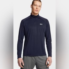 Men  s Under Armour 1/4 Zip Navy Long Sleeve Lightweight Pullover Size Medium