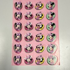 Disney Minnie Mouse Kids' Craft Stickers Sheet Cartoon Character Pink
