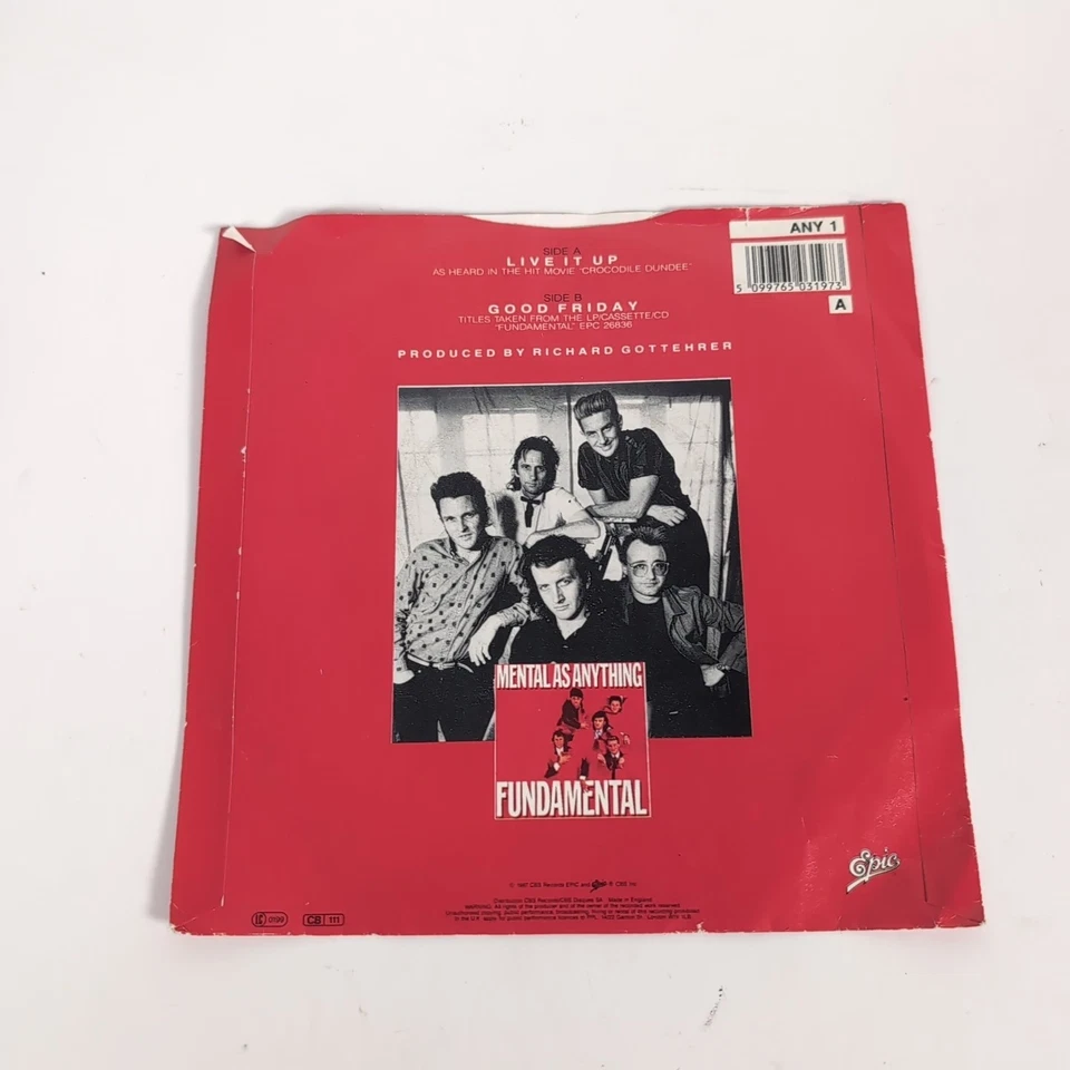 Mental As Anything - Live It Up Vinyl - Image 3 of 4