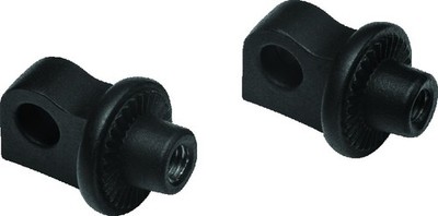Kuryakyn Adjustable Stop Splined Peg Adaptors for Street Satin Black 6775