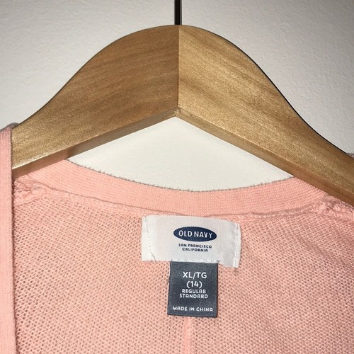 Cárdigan para niña Old Navy melocotón talla XL 14 - Imagen 2 de 2