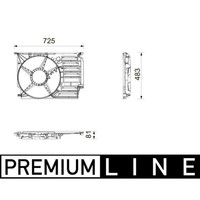 Mahle LüFterhaube FüR BMW F40 F44 F45 F46 X1 F48 X2 F39 Mini F55 F56 17428645857