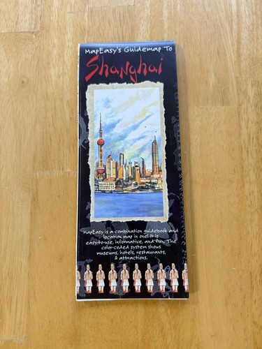 MapEasy Shanghai China Guidemap City Travel Map Waterproof Folded Brochure USA