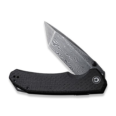 Civivi Knives Brazen Liner Lock C2023DS-1 Damascus Tanto Black G10
