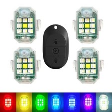 Wireless Strobe LED Lights, 4 Pack, RGB Emergency Warning Lights, USB