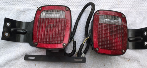 GROTE FORD TRUCK  5371 5370 L&R TAIL LIGHTS TRAILER w/WIRING HARNESS & BRACKETS